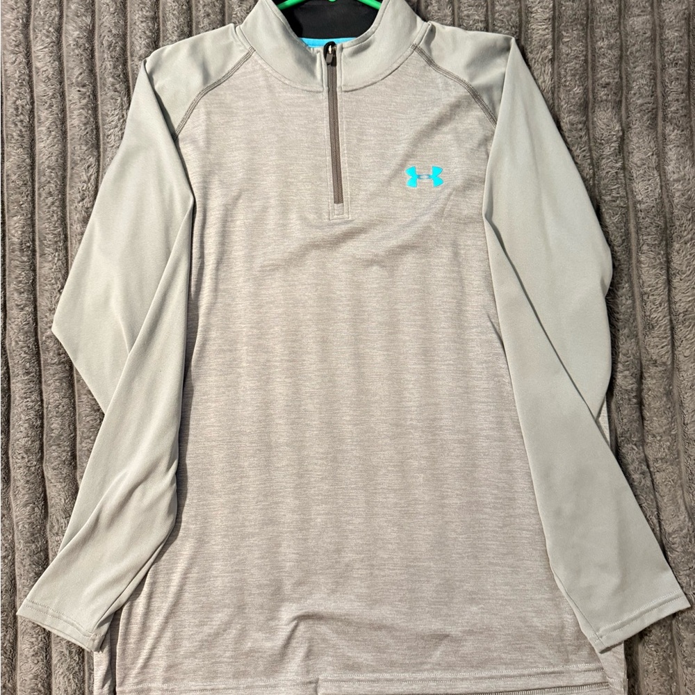 Under Armour Kids Light Gray Quarter-Zip Sweatshirt